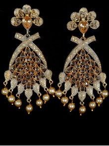 Reverse Ad Earrings With Meenakari Work